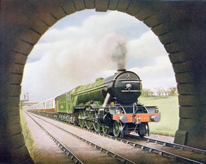 Die Königin von Schottland der Nordöstlichen Eisenbahn, Illustration aus The Wonder Book of Railways, vierzehnte Ausgabe, herausgegeben von Harry Golding, 1929 von English School