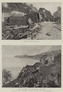 Das Eisenbahnunglück an der Riviera (Stich) von English School