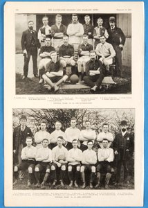 Die Ravensbourne und die Connaught, Fußballteams in The Illustrated Sporting and Dramatic News, 13. Februar 1892