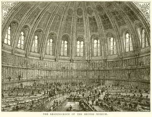 Der Lesesaal des British Museum von English School