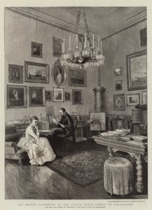Das jüngste Treffen der dänischen Königsfamilie in Kopenhagen (Gravur)