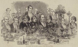 Das Bankett des Reform Clubs für Ibrahim Pacha (Gravur)