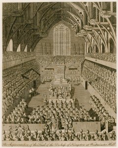 Die Darstellung des Prozesses der Herzogin von Kingston in der Westminster Hall von English School