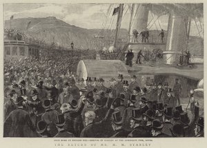 Die Rückkehr von Herrn H M Stanley (Gravur) von English School