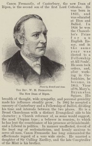 Der Reverend W. H. Fremantle, der neue Dekan von Ripon (Gravur) von English School