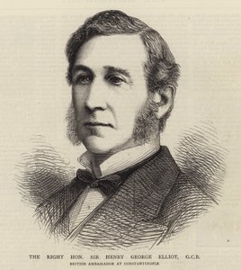 Der ehrenwerte Sir Henry George Elliot, GCB (Gravur) von English School
