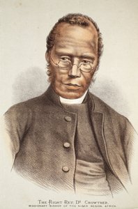 Der rechte Rev. Dr. Crowther, Illustration aus der Bildausgabe des Lebens und der Entdeckungen von David Livingstone von J. Ewing Richie, veröffentlicht von A. Fullarton & Co., 1876