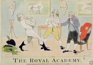 Die Königliche Akademie, veröffentlicht von S.W. Fores, 1786 (farbige Radierung)