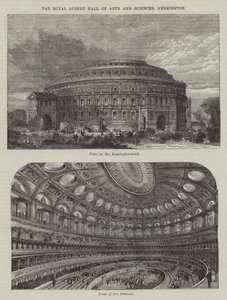 Die Royal Albert Hall of Arts and Sciences, Kensington (Gravur) von English School