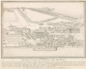 Der königliche Palast von Whitehall, vom Wasser von English School