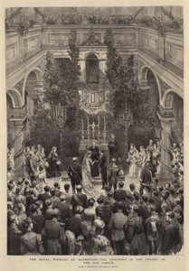 Die königliche Hochzeit in Darmstadt, die Zeremonie in der Kapelle des alten Schlosses von English School