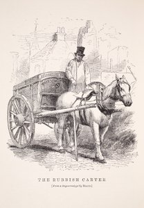 Der Müllkutscher, nach dem Daguerreotypie von Richard Beard, Illustration aus London Labour and London Poor von Henry Mayhew, veröffentlicht 1862 von English School