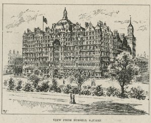 Das Russell Hotel, Ansicht vom Russell Square von English School