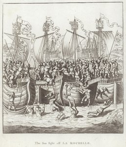Die Seeschlacht vor La Rochelle von English School