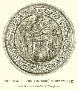 Das Siegel der Vintners Company, 1437 von English School