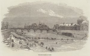 Die Seine gefroren, in Paris von English School