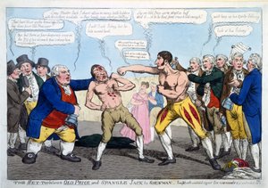 Der Kampf zwischen Old Price und Spangle Jack dem Schausteller - neun Runden mit unverminderter Kraft gekämpft und noch unentschieden, veröffentlicht in London
