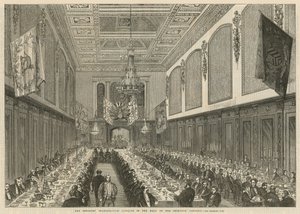 Einweihungsbankett des Sheriffs in der Halle der Skinners Company von English School