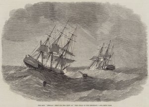 Das Schiff "Bengal" rettet die Besatzung der "The Child of the Regiment" (Gravur) von English School