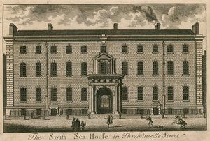 Das South Sea House in der Threadneedle Street, London von English School