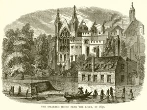 Das Sprecherhaus vom Fluss aus, 1830