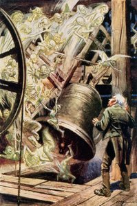 Die Geister der Glocken, Illustration zu The Chimes von Charles Dickens (1812-70) 1845