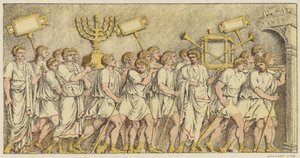 Die Beute des Tempels im Triumph getragen