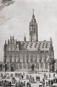 Das Stadhuis, Middelburg, wie es im 16. Jahrhundert war, aus 