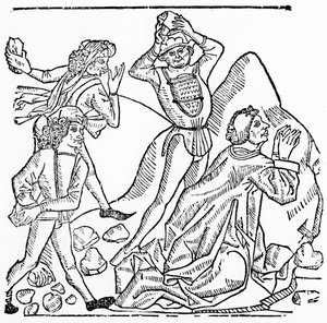 Die Steinigung des Heiligen Stephanus (Holzschnitt)