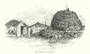 Der Gipfel von Snowdon (Gravur) von English School