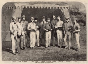 Das Surrey Eleven Cricket-Team von English School