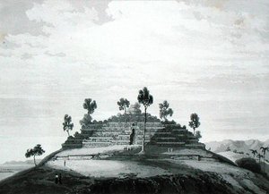 Der Tempel von Boro Bodo im Bezirk Boro in Kedu, aus 
