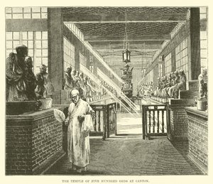 Der Tempel der fünfhundert Götter in Kanton