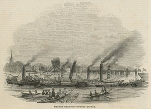 Die Thames-Regatta an der Putney Bridge von English School