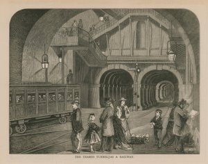Der Themse-Tunnel als Eisenbahn von English School