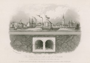 Der Thames-Tunnel mit Blick auf Rotherhithe von English School