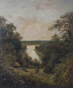 Die Themse von den Terrassengärten, Richmond, Surrey