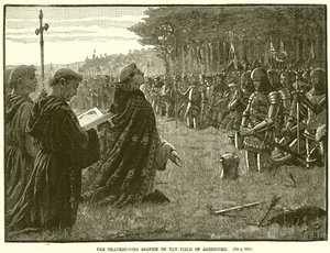 Der Dankgottesdienst auf dem Schlachtfeld von Agincourt