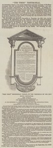 Das Times-Denkmal (Gravur) von English School