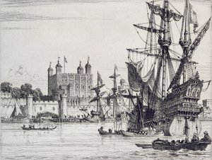 Der Tower of London im Mittelalter