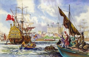 Der Tower von London im späten 17. Jahrhundert von English School