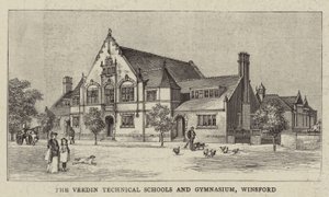 Die Verdin Technischen Schulen und Turnhalle, Winsford (Stich) von English School