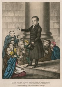 Theobald Mathew verabreicht das Abstinenzgelübde von English School