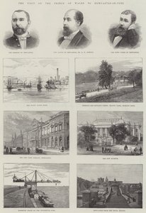 Der Besuch des Prinzen von Wales in Newcastle-on-Tyne (Stich) von English School