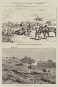 Der Krieg im Sudan (Gravur) von English School