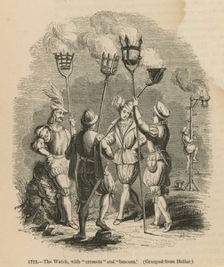 Die Wache mit Fackeln und Leuchtfeuern