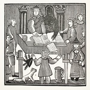 Der gesamte Prozess und die Anklage von Sir John Barleycorn, Knt., Illustration aus Chap-books des achtzehnten Jahrhunderts von John Ashton, veröffentlicht 1882