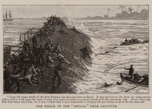 Das Wrack der "Anglia" bei Kalkutta (Gravur)