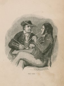 Das Garn; Illustration aus Poor Jack von Frederick Marryat von English School