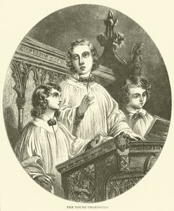 Die jungen Chorsänger (Gravur) von English School